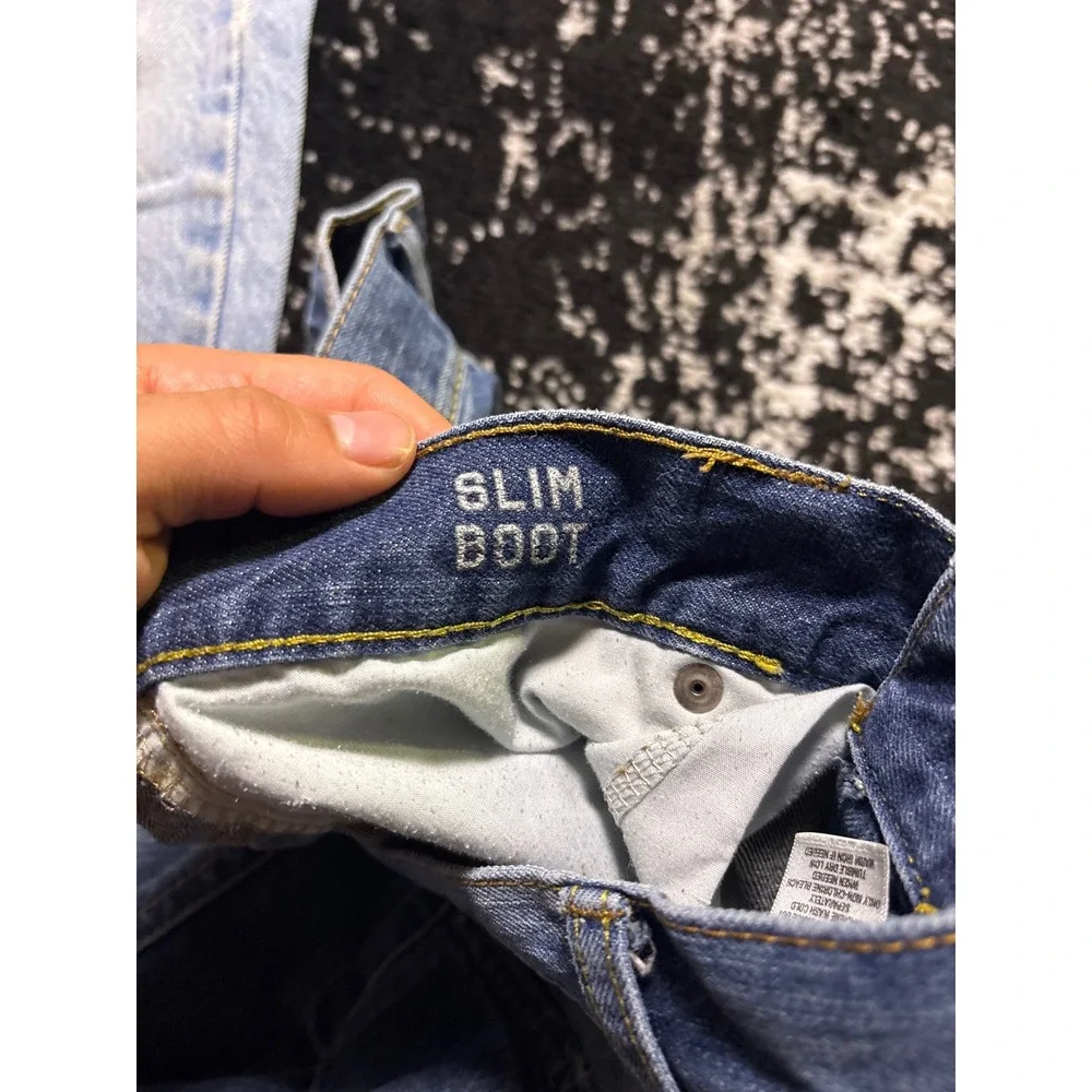 Aeropostale Mens Slim Bootcut Jeans Blue Denim Y2K Grunge 32x30